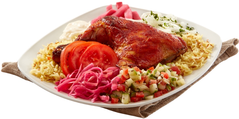 roasted 1/4 chicken platter roasted 1/4 chicken platter