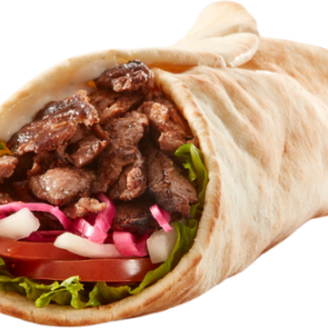 beef shawarma wrap