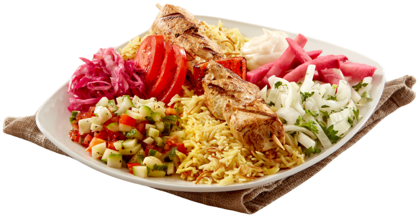 shish tawook platter 1 skewer