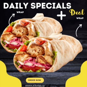 Thursday: 2 Shish Tawook Wraps