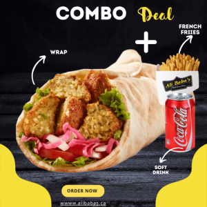 Falafel Wrap COMBO , Drink & Side