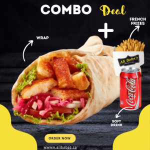 Half Fish Fillet Wrap  COMBO , Drink & Side