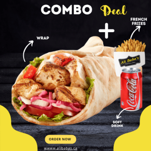 Shish Tawook Wrap COMBO , Drink & Side