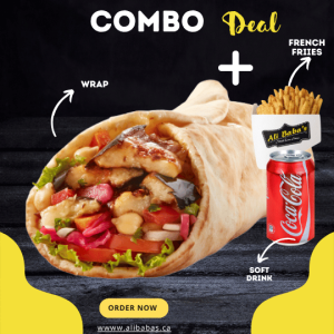 Veggie  Wrap COMBO , Drink & Side